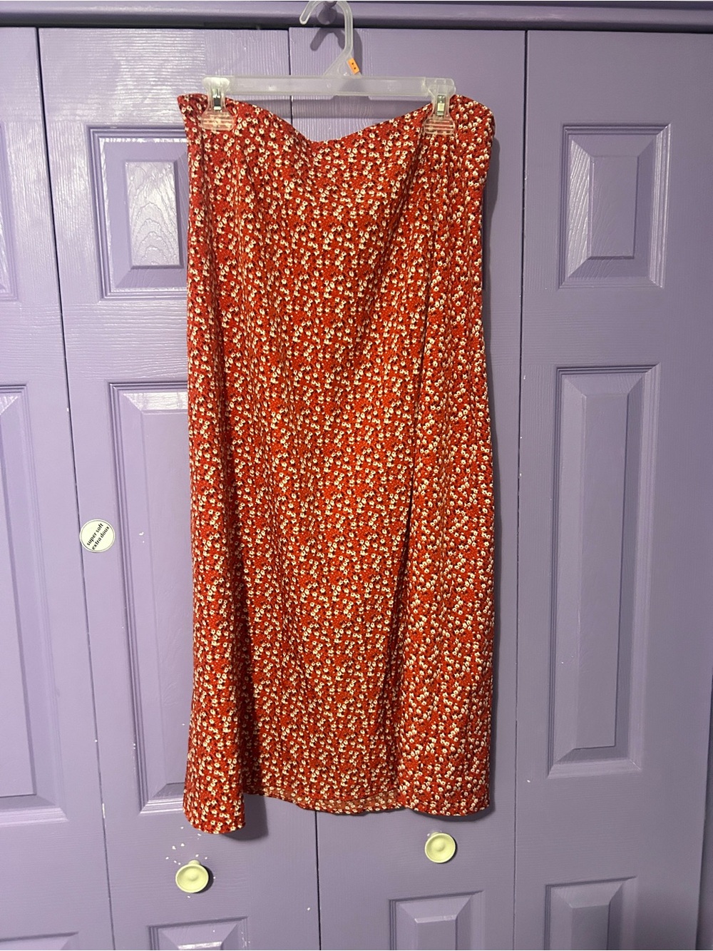 SHEIN Red Floral Maxi Skirt